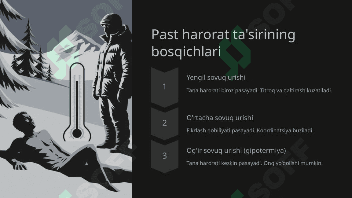 Past haroratning umumiy ta'sirida o‘limPast haroratning umumiy ta'sirida o‘lim 4