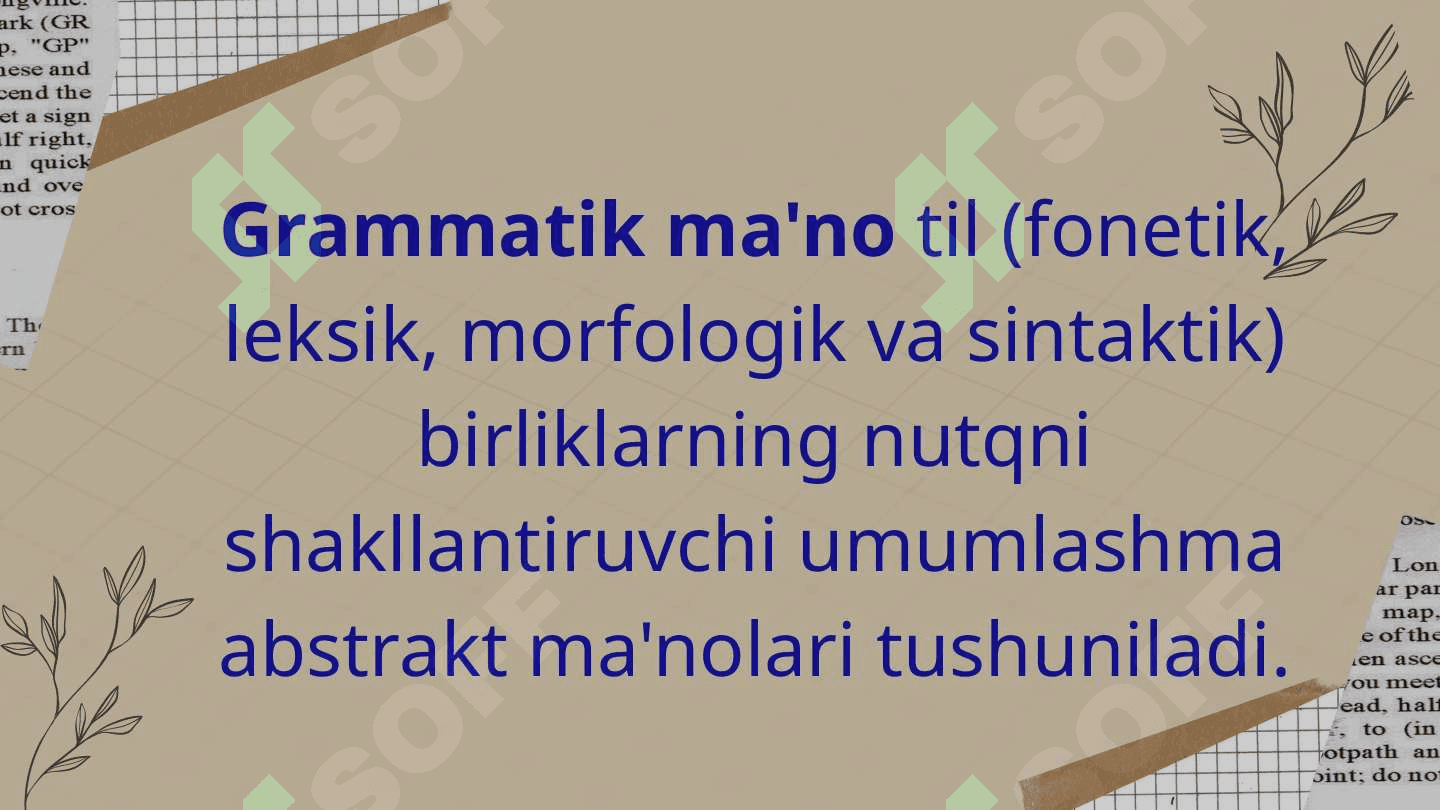 Soʻzning morfemik tahlili 7