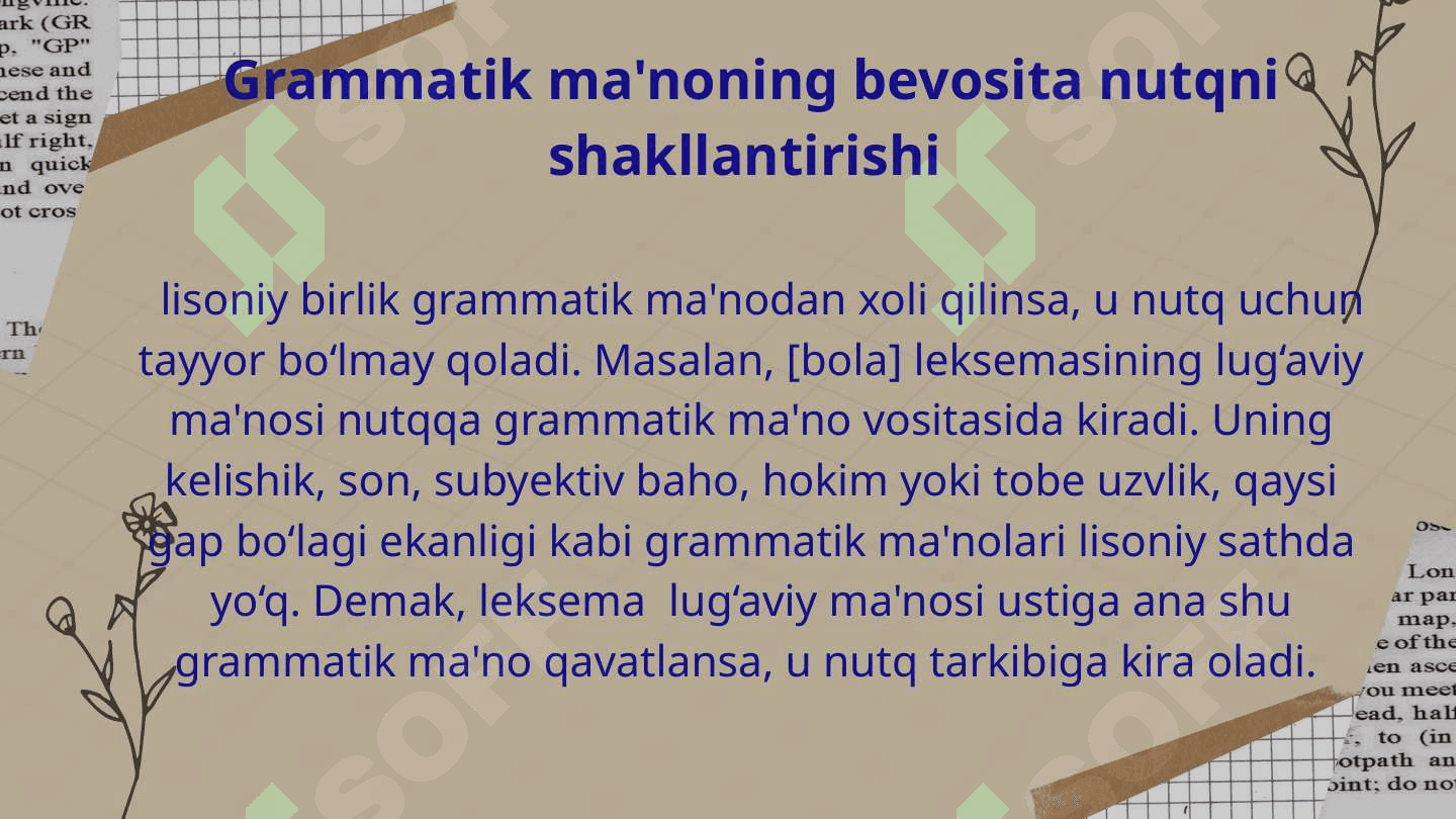 Soʻzning morfemik tahlili 8