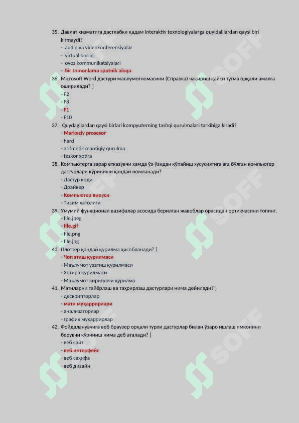 KOMPYUTER TESTI ARGOST TEST 2025 6