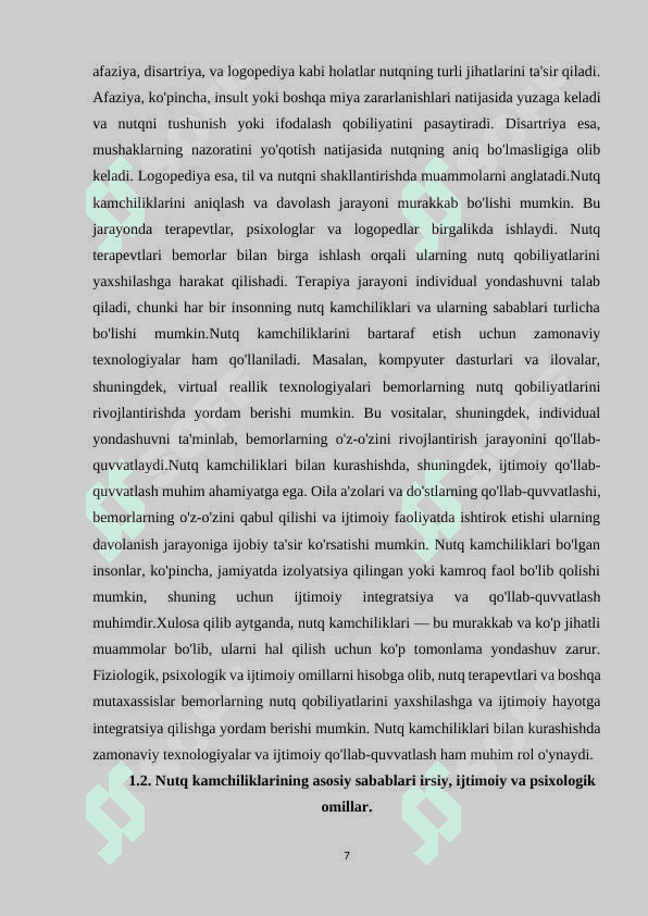 Nutqida kamchiligi bor bolalarning oiladagi munosabat 7