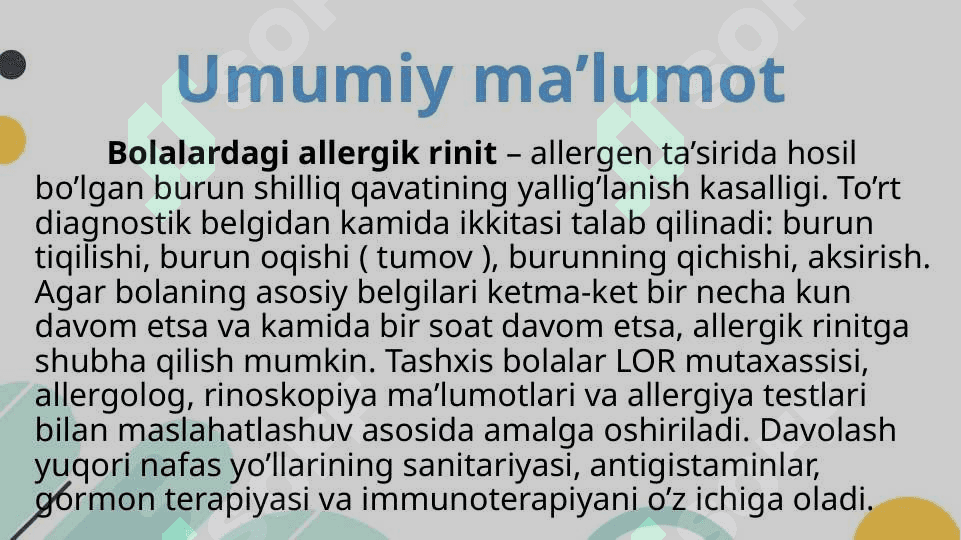 BOLALARDA ALLERGIK RINIT 3