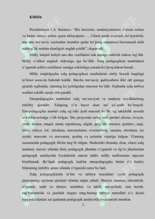 Xalq pedagogikasining tarbiyaviy imkoniyatlari va rivojlanish bosqichlari 2