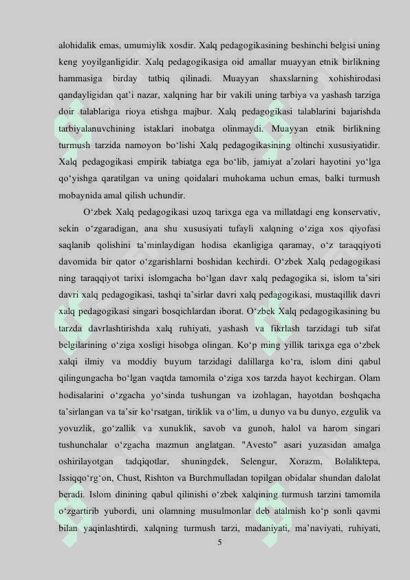 Xalq pedagogikasining tarbiyaviy imkoniyatlari va rivojlanish bosqichlari 5
