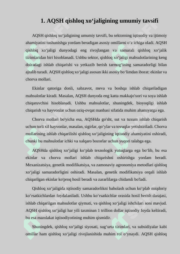 AQSH qishloq xo jaligining miqdoriy ko rsatkichlari 3