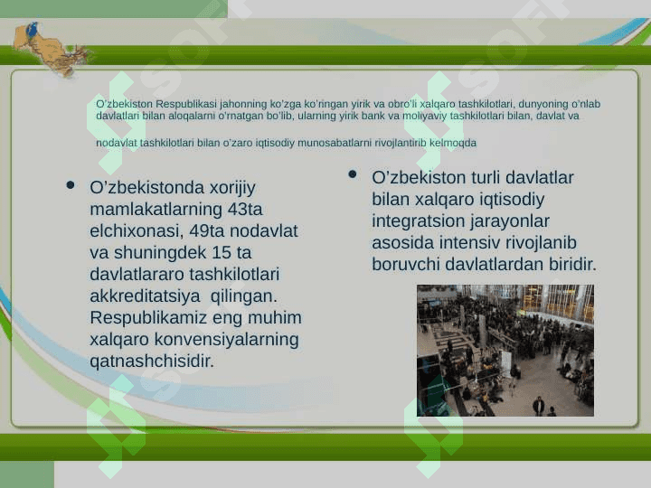 O'zbekistonda tashqi savdo munosabatlari geografiyasining sifat jihatdan o'zgarib borishi 4