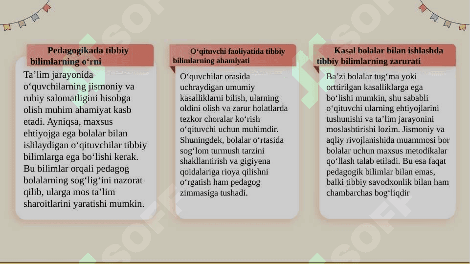 Pedagogika oliy o‘quv yurtlarida kasal bolalar bilan ishlaydigan o‘qituvchilarga tibbiyot fanlari o‘qitilishi 4