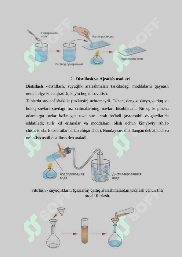 Aralashmalarni tozalash va ajratish usullari 6