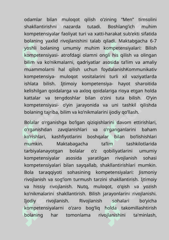 “ILK QADAM” DAVLAT O‘QUV DASTURI ASOSIDA FAOLIYAT MARKAZLARIDA 2