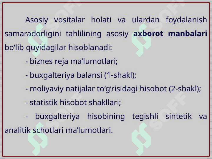 ASOSIY VOSITALAR HOLATI VA ULARDAN SAMARALI FOYDALANISH TAHLILI 4