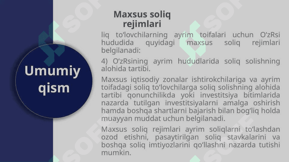 Maxsus soliq rejimlari 2