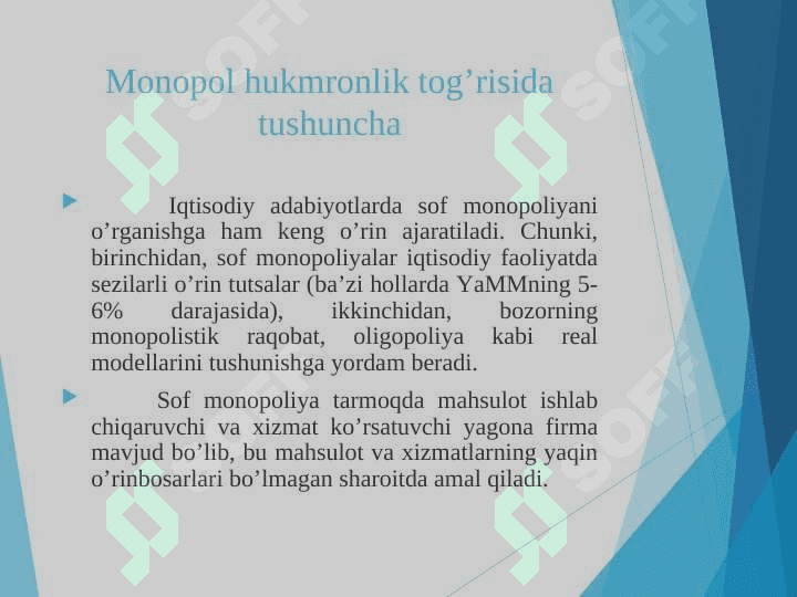 Tabiiy monopoliya ularning davlat tomonidan tartibga sonlini 2
