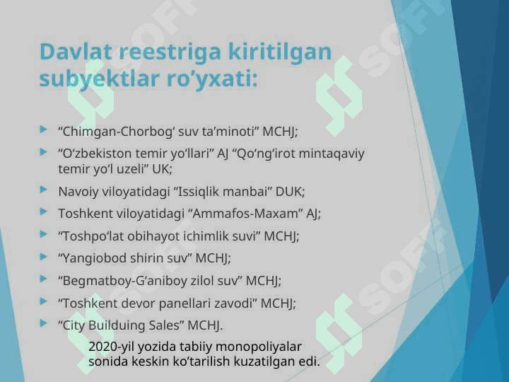 Tabiiy monopoliya ularning davlat tomonidan tartibga sonlini 5