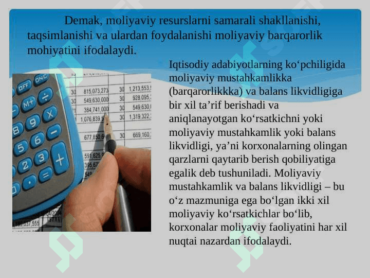 MOLIYAVIY BARQARORLIK  TAHLILI 3