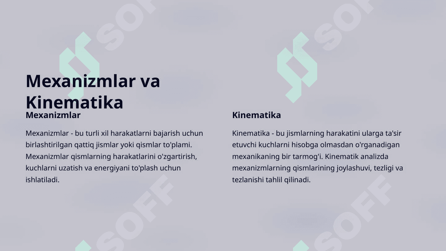 Mexanizmlarning Kinematik Analizi 2