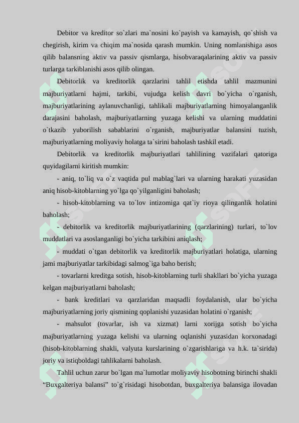 Debitorlik va kreditorlik qarzlarining tahlili 6