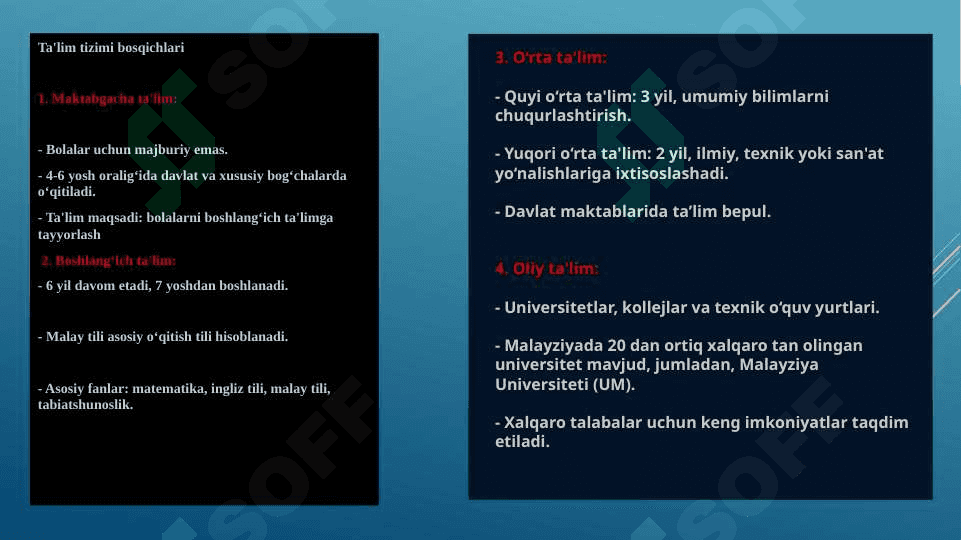 Malayziya ta’lim tizimi 3