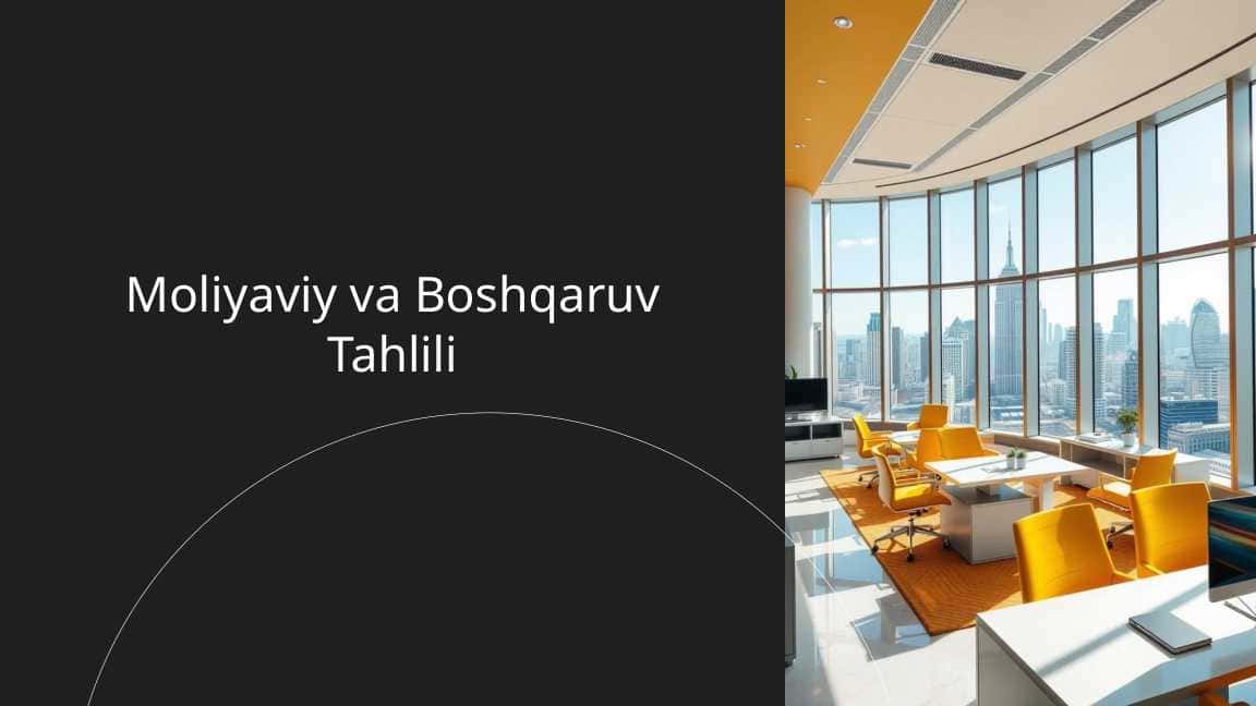 Moliyaviy va Boshqaruv Tahlili