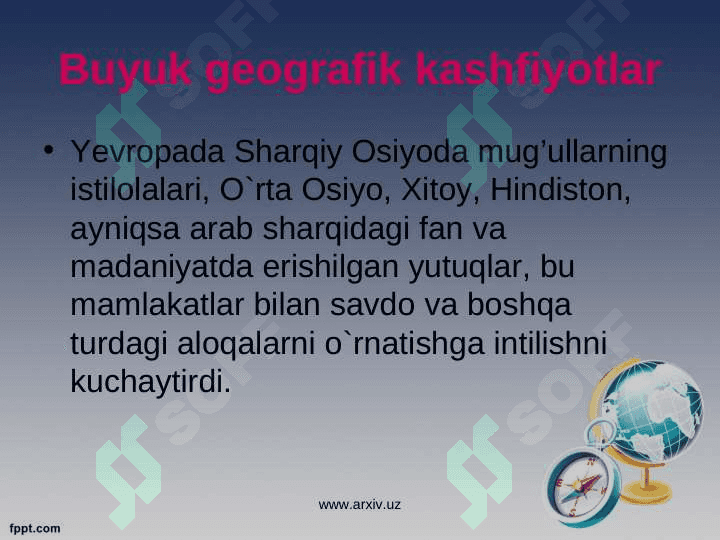 Buyuk geografik kashfiyotlar va uning fanga ta’siri 3