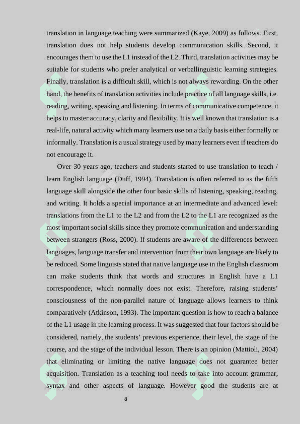 Role of native language in teaching English (different teaching approaches 8