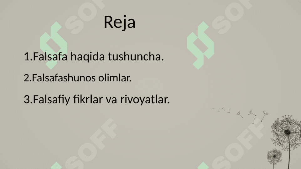 Falsafa va uning jamiyatdagi oʻrni. 2