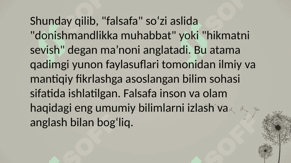 Falsafa va uning jamiyatdagi oʻrni. 4