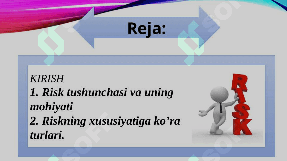 Moliyaviy risklar tasniflanishi 2