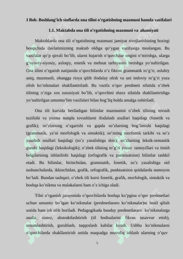 1-4-SINFDA FE’L YASOVCHI QO’SHIMCHALAR MAVZUSINI O’RGANISH 5