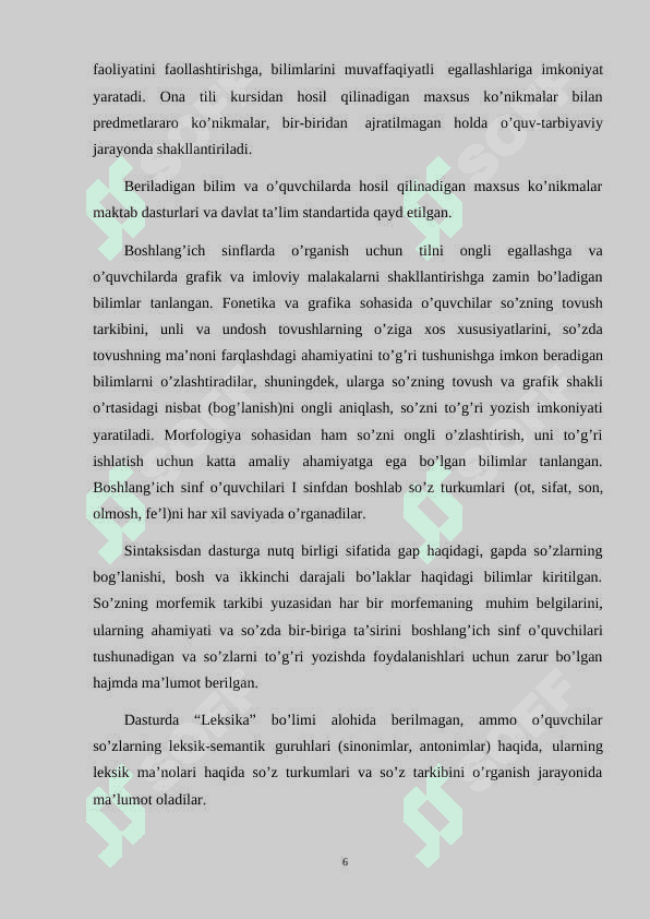 1-4-SINFDA FE’L YASOVCHI QO’SHIMCHALAR MAVZUSINI O’RGANISH 6