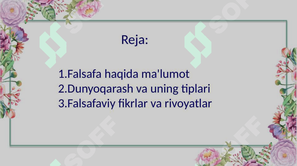 Falsafa fani va uning jamiyatda tutgan o'rni 2