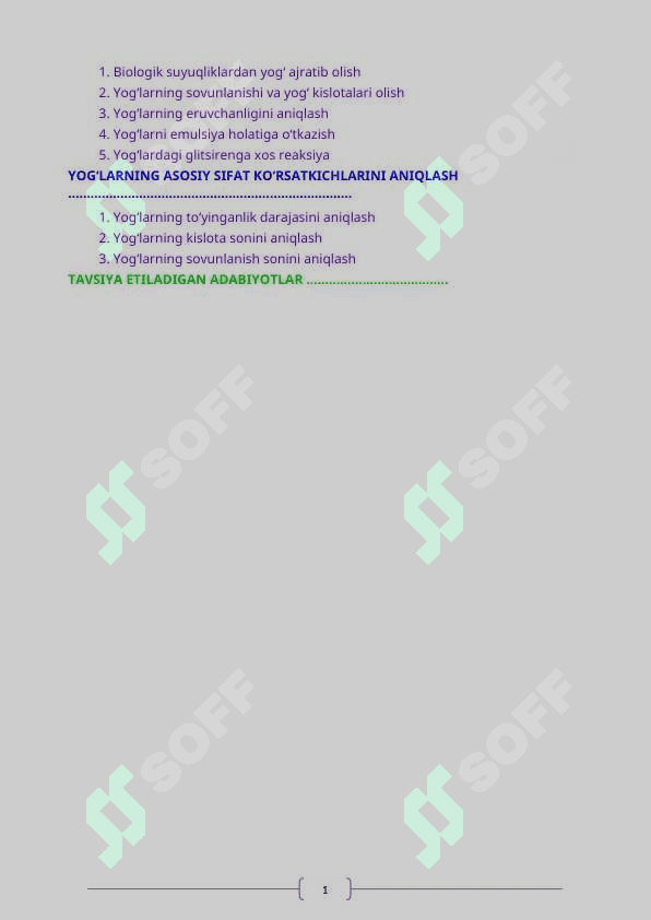 MODUL. OQSILLAR KIMYOSI, MODUL. UGLEVODLAR KIMYOSI, MODUL. NUKLEIN KISLOTALAR KIMYOSI, MODUL. LIPIDLAR KIMYOSI. 3