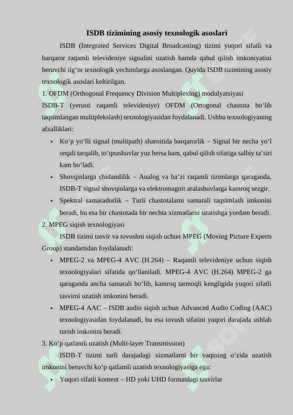 ISDB raqamli televideniye tizimini qurish tamoyillari 7