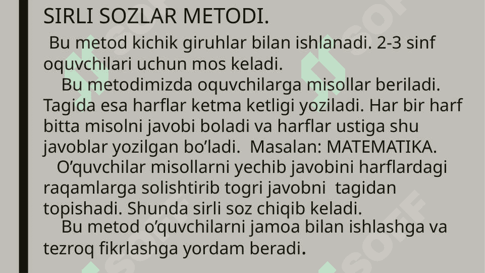Interfaol metodlar matematika 4