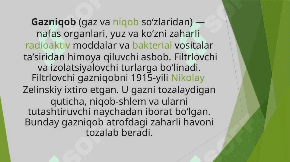 Zamonaviy gazniqoblar va gazniqoblar tarixi 2