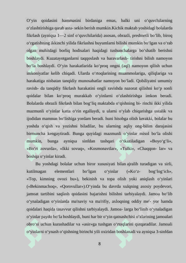 SINFDAN TASHQARI OLIB BORILADIGAN JISMONIY TARBIYA ISHLARIGA TAVSIF 7