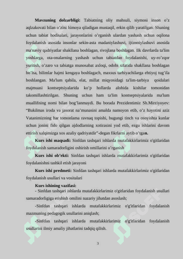 MUTAFAKKIR ALLOMALARIMIZ ME'ROSINING FARZAND KAMOLOTIDA TUTGAN O'RNI. 3