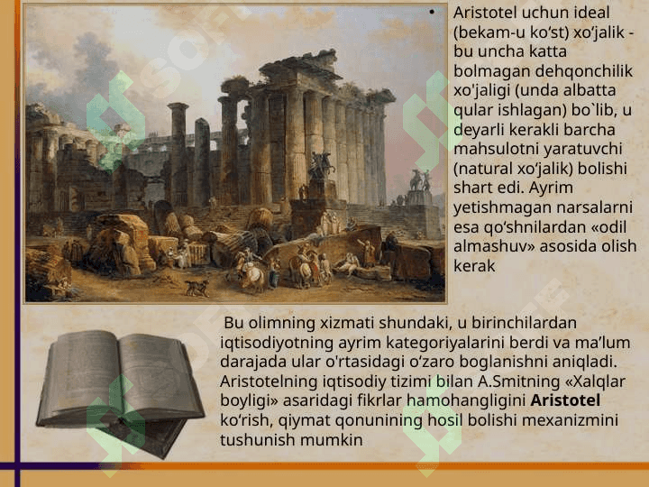 Qadimgi dunyodagi iqtisodiy g`oyalarii 7