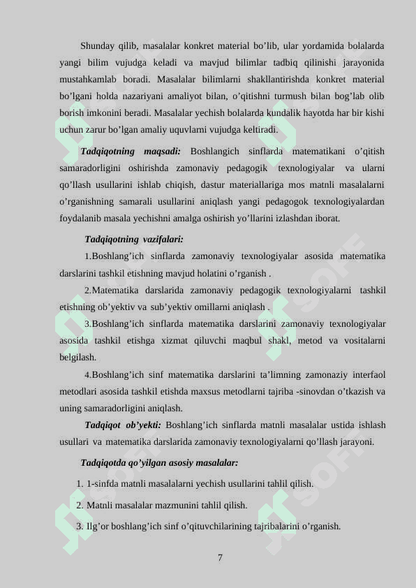 Boshlang`ich sinf o`quvchilarini masalalar echishga o`rgatish metodikasi 5