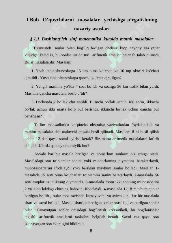 Boshlang`ich sinf o`quvchilarini masalalar echishga o`rgatish metodikasi 7