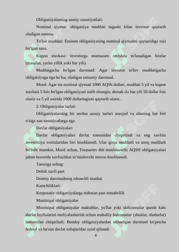 Davlat obligasiyalari 8