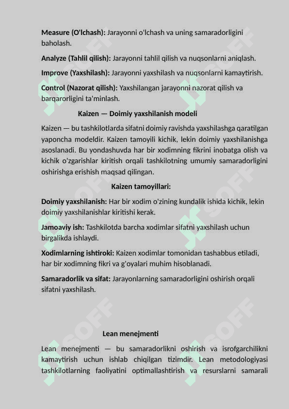 Sifat menejment modellari. 5