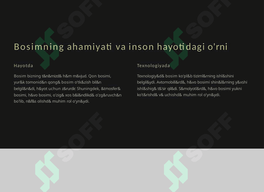 Bosimni o'lchash va nazorat qilish haqida tushuncha. 2