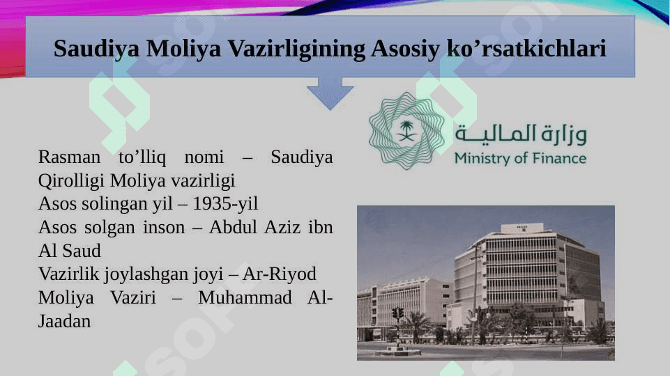 Saudiya Arabiston Moliya tizimi 2
