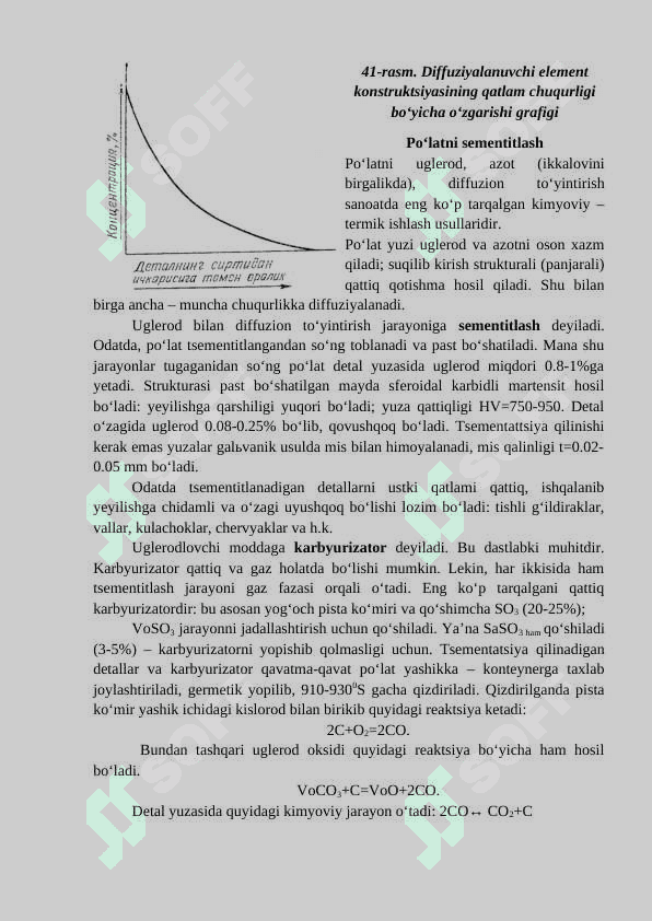 Po‘latlarga kimyoviy-termik ishlov berish. 2