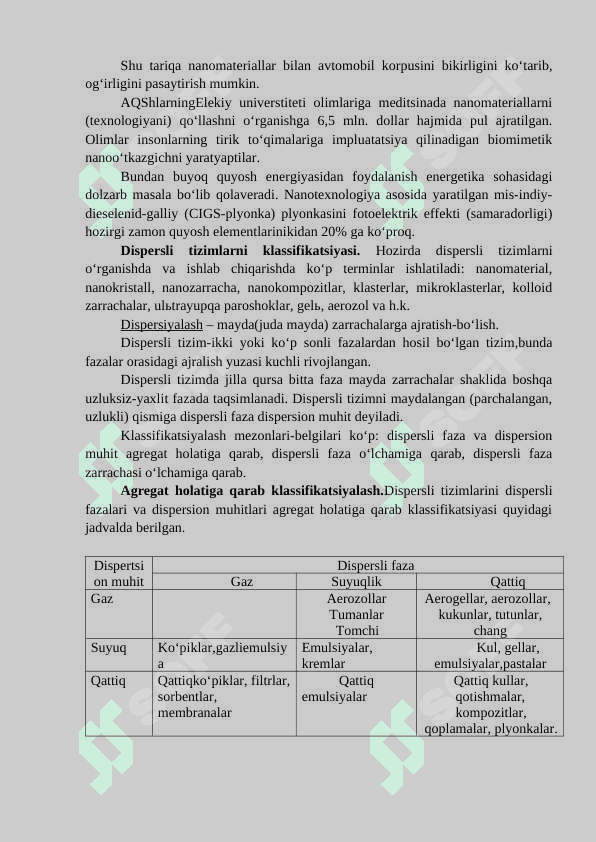 Nanotexnologiya asosida olingan materiallar 4