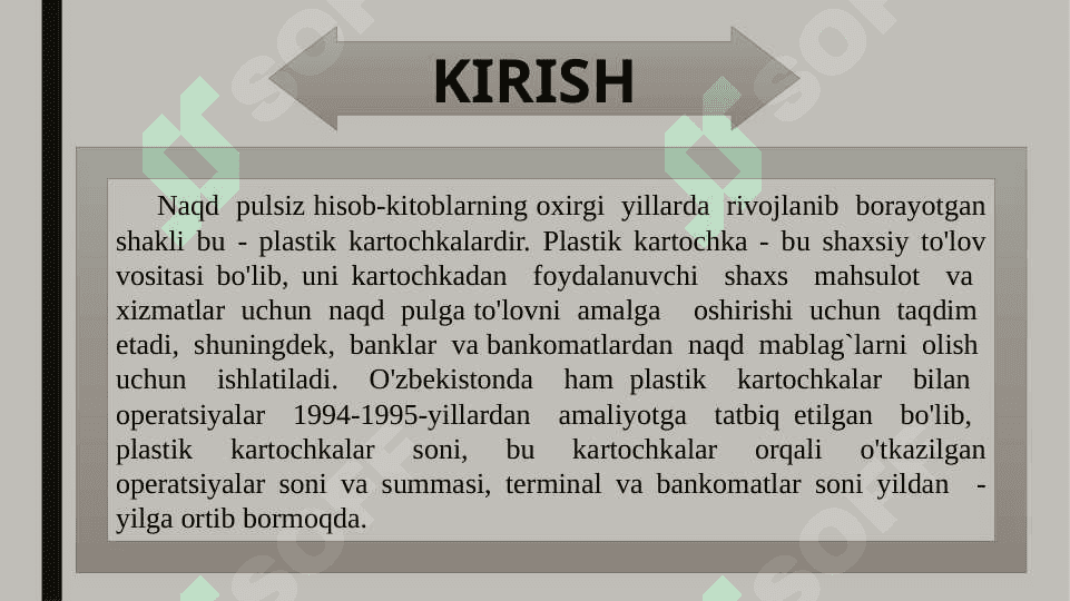 Plastik kartochkalar turlari va mohiyati 2