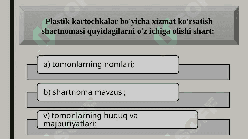 Plastik kartochkalar turlari va mohiyati 6