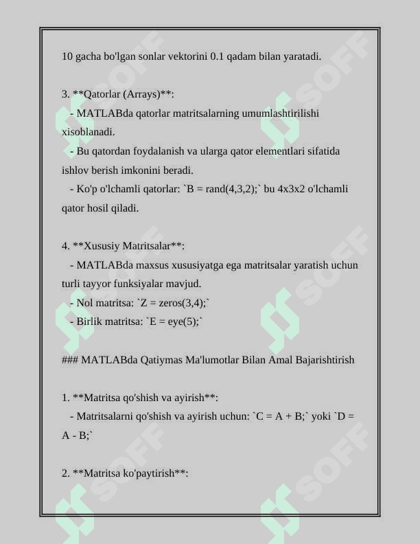 MATLAB NING FUZZY LOGIC TOOLBOX PAKETIDA QATIYMAS MA'LUMOTLAR BILAN ISHLASH 4