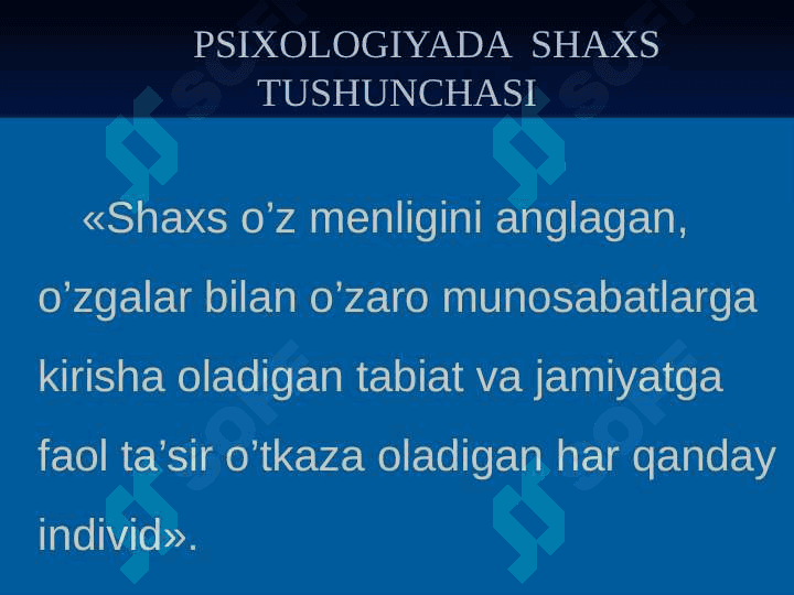 Xorijiy psixologiyada shaxs muammosi 3