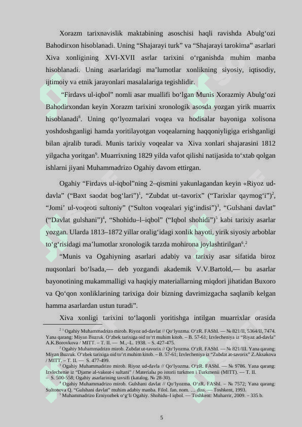SHAYBONIYLAR HUKMRONLIGI DAVRIDA XIVA XONLIGI 5